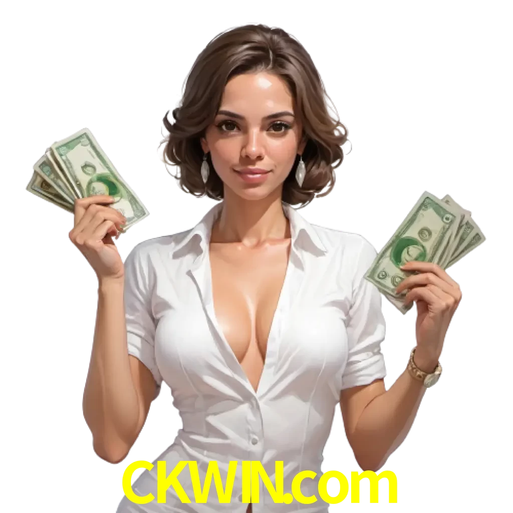 woman with money playing in ckwin bet casino